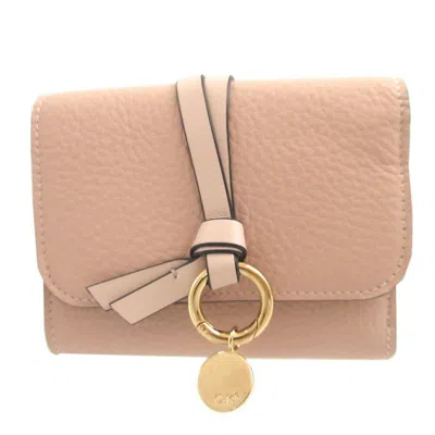 Pre-owned Chloé Pink Leather Wallet (tri-fold) ()