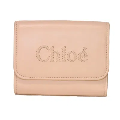 Pre-owned Chloé Pink Leather Wallet (tri-fold) ()