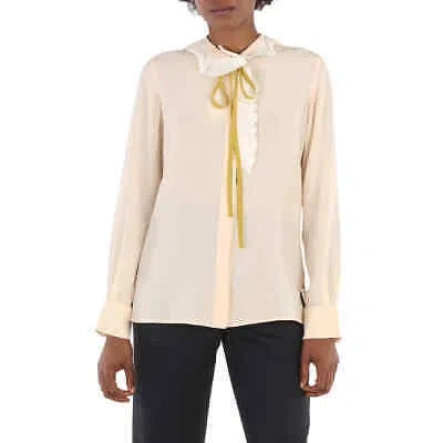 Pre-owned Chloé Chloe Pink Neck-tie Blouse