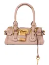 Chloé Paddington Pink Handbag With Two Top Handles And Padlock On The Front In Leather Woman In Pink