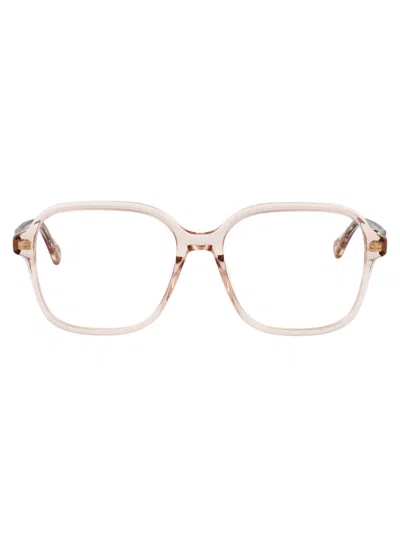 CHLOÉ CHLOÉ PINK-PINK-TRANSPARENT ACETATE GLASSES
