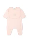 Chloé Pink Set For Baby Girl With Logo In Pink