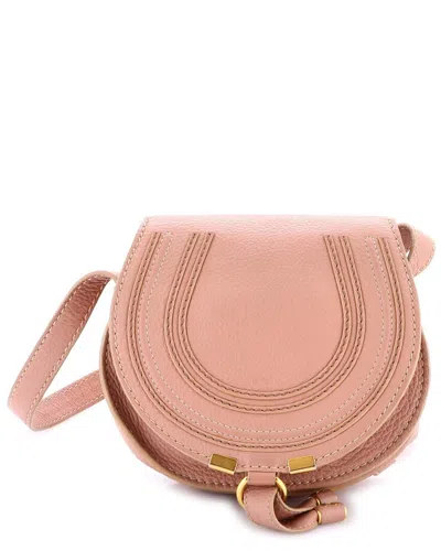 Chloé Pink Sheep Leather Marcie Crossbody Small (authentic Pre-loved)