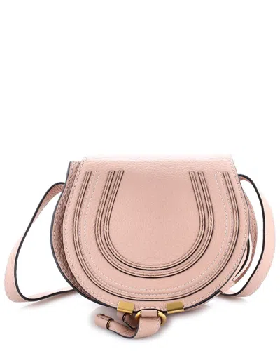 Chloé Pink Sheep Leather Marcie Crossbody Small (authentic Pre-loved)