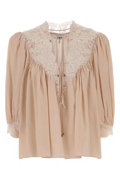 Chloé Chloe Pink Silk Blouse