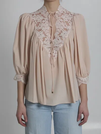 Chloé Pink Silk Blouse