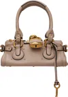 Chloé Paddington Pink Handbag With Two Top Handles And Padlock On The Front In Leather Woman In Neutral