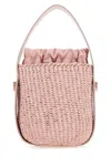 Chloé Suede Bucket Bag Featuring Ruffled Accents