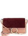 Chloé Pink Suede Faye Small Shoulder Bag (authentic Pre-loved) In Multi