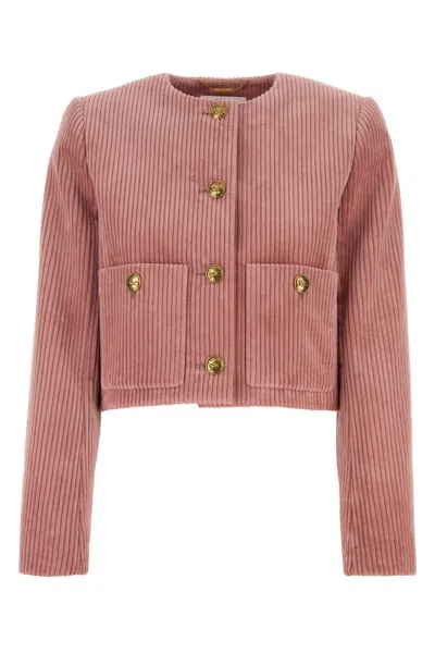 Chloé Cropped Corduroy Jacket Jackets Rose In Pink