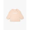 Chloé Pink Sweatshirt For Baby Girl With Logo In Pink  Washed Pink