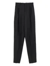 Chloé Pinstripe Pleated Trousers In Black