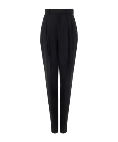 Chloé Pinstripe Pleated Trousers In Black