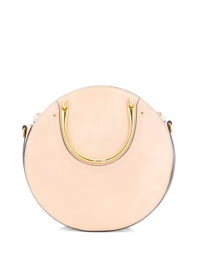 Pre-owned Chloé Pixie Crossbody Bag Leather And Suede Medium Satchel In Neutral