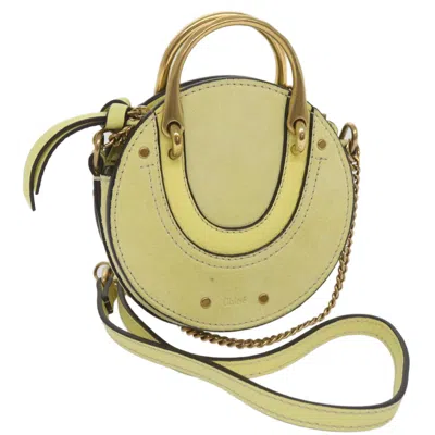 Pre-owned Chloé Chloe Pixie Crossbody Bag Leather And Suede Yellow Suede Bag ()