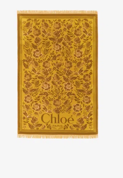 Chloé Plage Beach Towel In Green