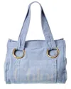 Chloé Plage Canvas Tote In Blue