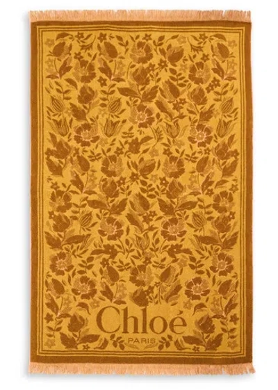 Chloé Chloe Plage Floral-jacquard Beach Towel