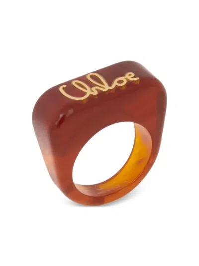 CHLOÉ PLAGE LOGO RESIGN RING