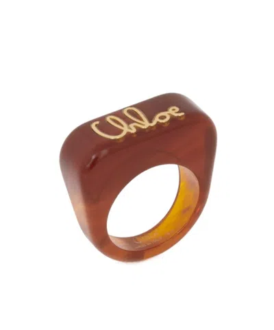 CHLOÉ PLAGE LOGO RESIGN RING