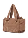 Chloé Womens Wild Pink Plage Medium Cotton Tote Bag