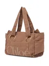 Chloé Womens Wild Pink Plage Medium Cotton Tote Bag