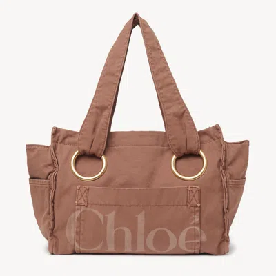 Chloé Sac Cabas  Plage En Coton Femme Rose Taille Onesize 100% Coton