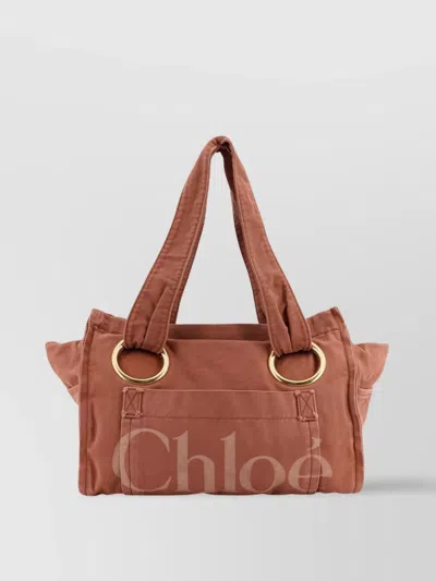 Chloé Plage Washed Cotton Shoulder Bag