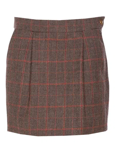 Chloé Plaid-pattern Mini Skirt