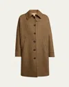 Chloé Oversized Leather-trimmed Checked Wool Coat In Multicolor