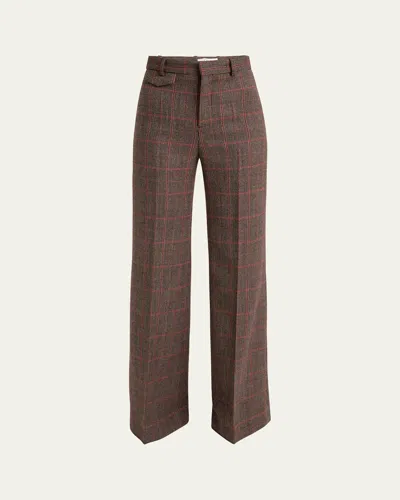 Chloé Plaid Wide-leg Pants