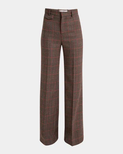 Chloé Plaid Wide-leg Pants