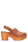 Chloé Platform Clogs Jeannette In Brown
