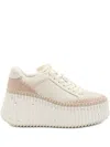 Chloé Nama Low-top Platform Sneakers In White