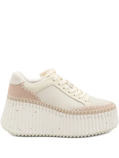 Chloé Platform Lace-up Pumps