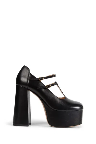 Chloé Platform Leather Mary Jane Pumps In Black