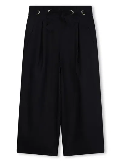 CHLOÉ PLEAT-DETAIL LINEN TROUSERS