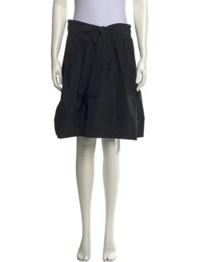 Pre-owned Chloé Pleated Accents Knee-length Skirt In Black