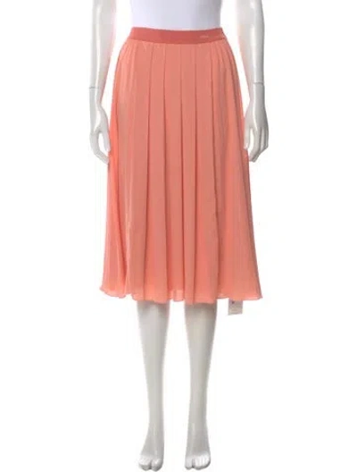 Pre-owned Chloé Pleated Accents Knee-length Skirt In Pink