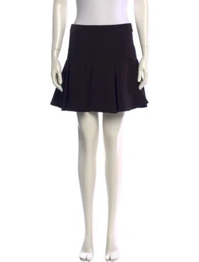 Pre-owned Chloé Pleated Accents Mini Skirt In Black