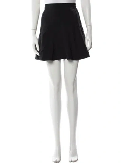 Pre-owned Chloé Pleated Accents Mini Skirt In Black