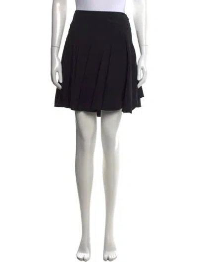Pre-owned Chloé Pleated Accents Mini Skirt In Black