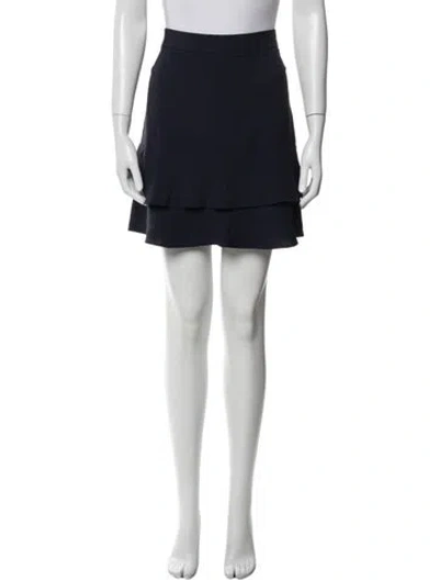 Pre-owned Chloé Pleated Accents Mini Skirt In Blue