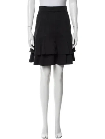 Pre-owned Chloé Pleated Accents Mini Skirt In Blue