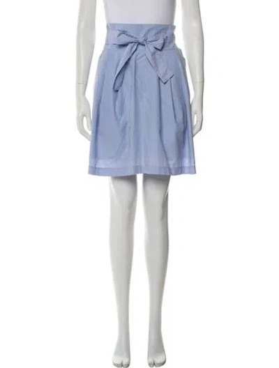 Pre-owned Chloé Pleated Accents Mini Skirt In Blue