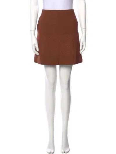 Pre-owned Chloé Pleated Accents Mini Skirt In Neutral