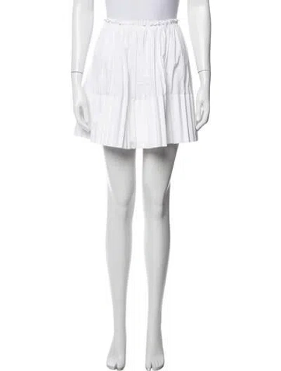 Pre-owned Chloé Pleated Accents Mini Skirt In White