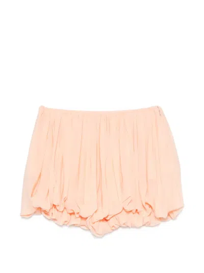 Chloé Pleated Bubble Shorts In Pink
