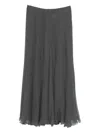 Chloé Pleated Maxi Skirt In Multi