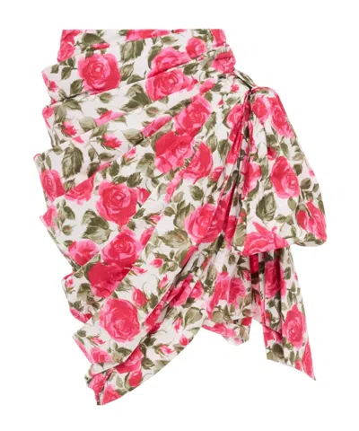 Chloé Pleated Midi Skirt In Multi